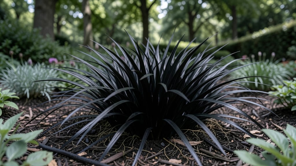 Black mondo grass for Year-Round Green Accents
